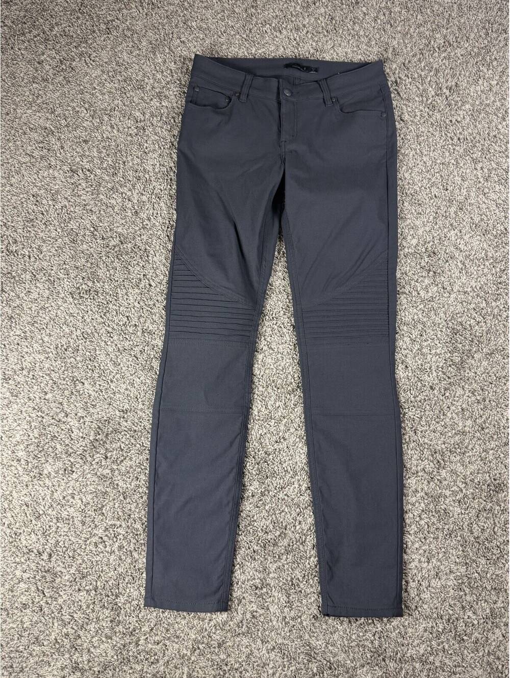 Prana Briann Pants Womens 6 Gray Stretch Mid Rise Skinny‎ Leg